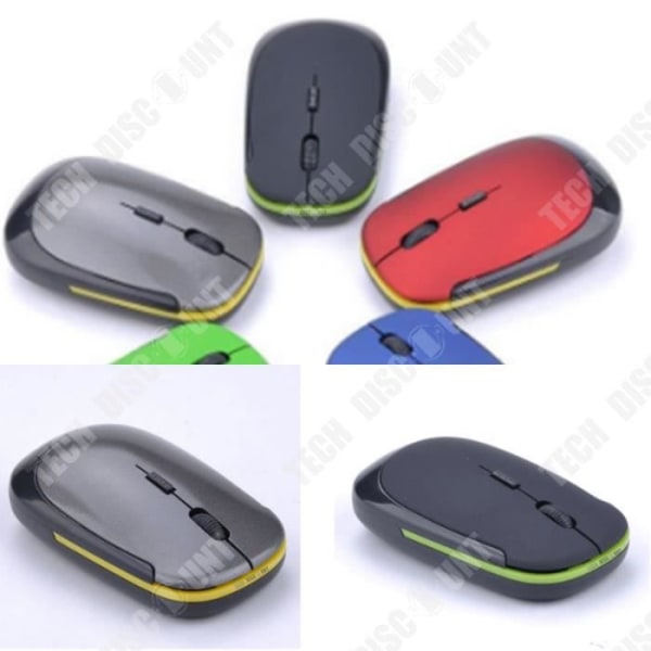 TD® Silent Ergonomic Wireless Mouse Mini Ultra Tunt Optiskt USB-gränssnitt Högpresterande svart brusreducerande dator Liten