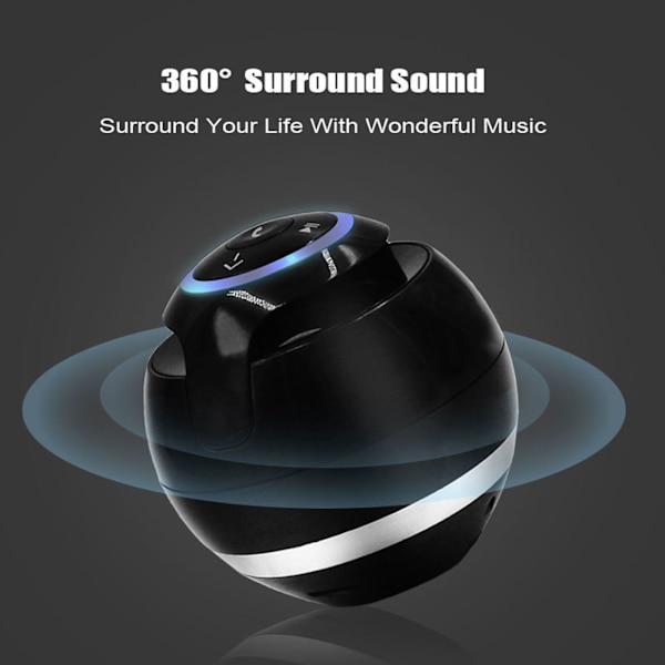 TD® langaton Bluetooth-kaiutin, kannettava pieni ääni, mini-värivalot, plug-in ulkosubwoofer autolle Vit, blå, gul, svart, rosa, röd