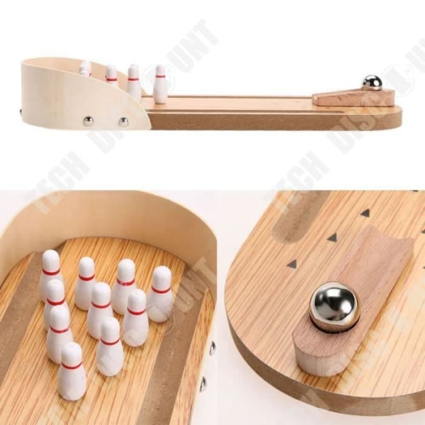 TD® Mini Bowlingspel i trä - Utvecklingsleksak för barn- Presentdekoration Leksaker för babyhemunderhållning