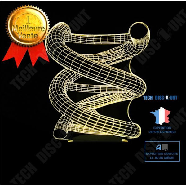 TD® -Nattelys 3D 3D Visual Pære Illusion D'Optik Farverig Sød Bordlampe Lille USB