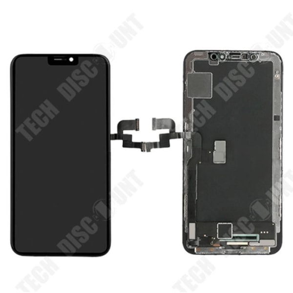 TD® Kokonäyttö iPhone XR:lle - Kosketusnäyttö + LCD-näyttö Musta
