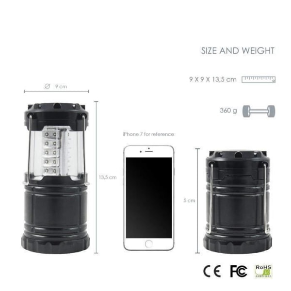 Bärbar LED-campinglykta, Ultra Bright Torch, Nödljus, Bärbar lampa för utomhusaktiviteter Transport