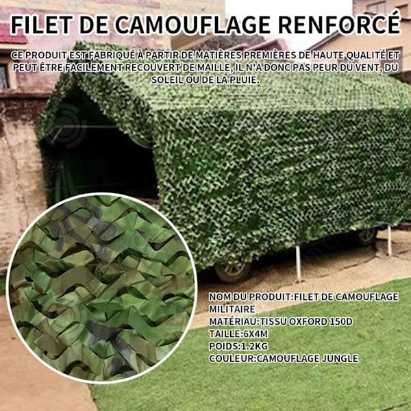 INN Camouflage net 6x4m militært camouflage net forstærket camouflage net forstærket militært camouflage net jungl