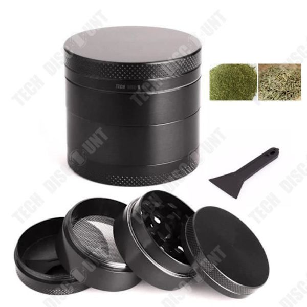Kvarn för örter och kryddor - Oklassificerad - 55 mm - Plast och Aluminium - Kompakt - 4 Lager svart