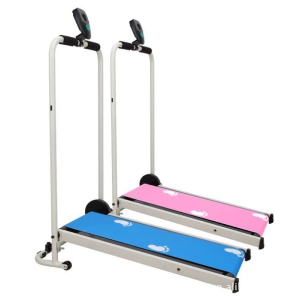 Mini Folding Löpband LED Display Fitness Home Sport Machine - Multifunktion - Rosa - 90° hopfällbar