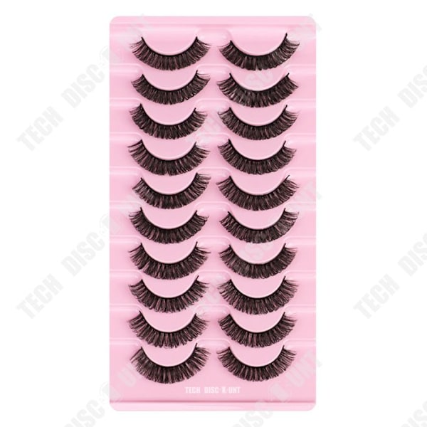TD® 10 par fake øjenvipper 3D russisk volume Fuzzy cat eyes naturlige genanvendelige håndlavede øjenvipper