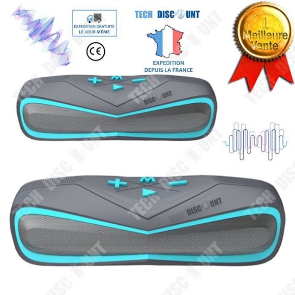 TD® Trådløs Bluetooth højttaler, vandtæt, kraftfuld, telefon, computer, farverig, praktisk, højttaler, enhed, forbindelse.