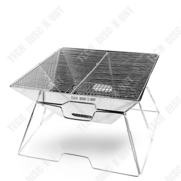 TD® Udendørs grill i rustfrit stål, foldbar grill, picnic komfur, foldbare udendørs madlavningsredskaber