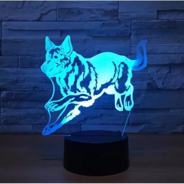 TD® Optisk bordslampa dekorativ touch 7 färger optisk illusion - husky modell - låg förbrukning USB-kabel eller 3 AAA-batterier