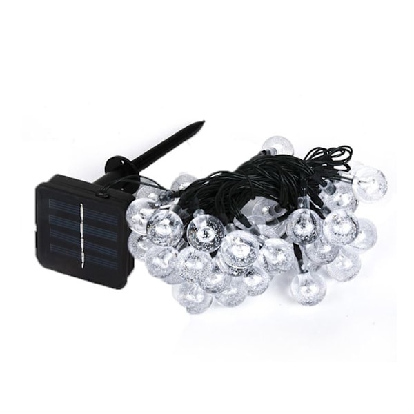 Solarljuskedja - Tech Discount® - 30 LED - Bubbelkulor - Varmvit - IP68 Beige