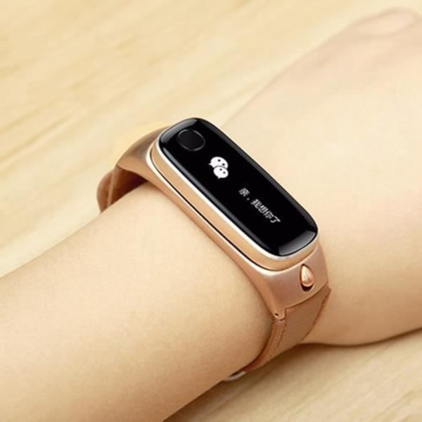 GOLD M6 mini Bluetooth-hörlurar Smart Watch Armband Sport Smart Band-armband Sovmonitor Fitness Tracker för IOS