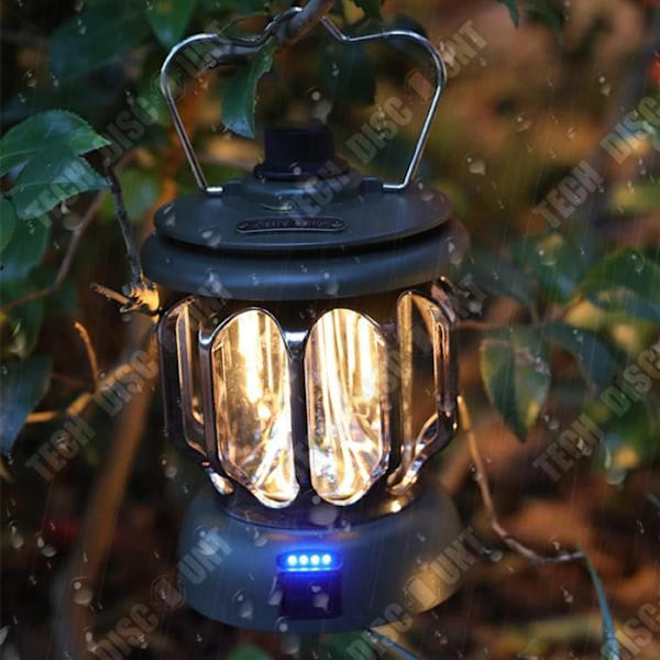 TD® Retro Camping Lights Camping Lights TYPE-C Uppladdningsbar utomhus multifunktionell bärbar belysning Tält Camping Lights