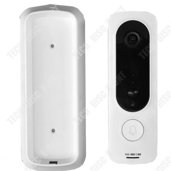 TD® Tuya trådløs video dørklokke 1080P WIFI smart intercom Tuya elektronisk øje uden hulboresning dør midt