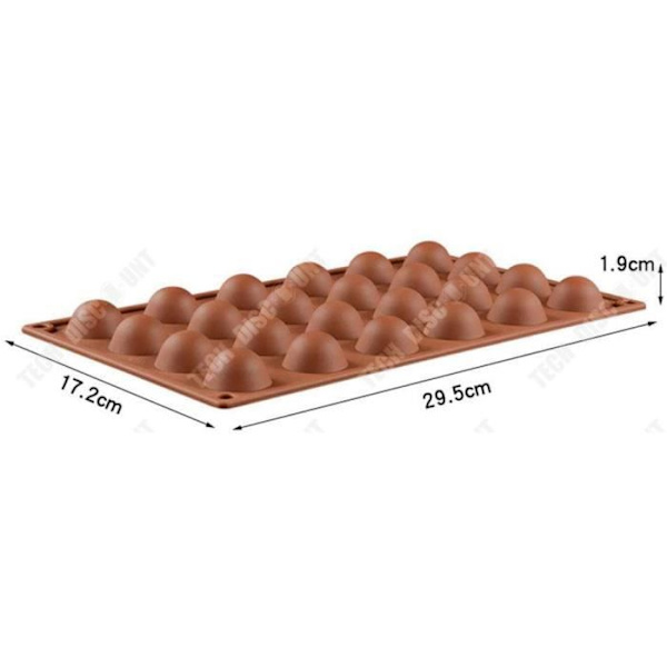 Demi-boule Sphère Gâteau i Silikonform Muffins Chokladkakor Bakform Dekor 24/ Lätt att rengöra
