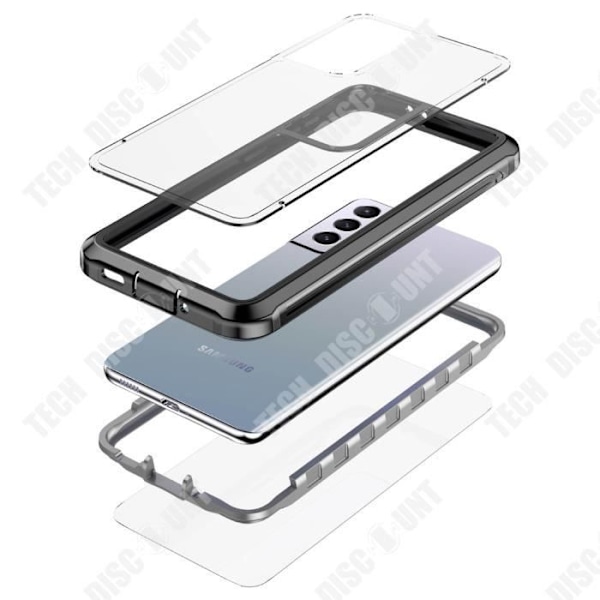 TD® Gennemsigtig støvafvisende telefoncase til Samsung Galaxy S2 Dual AR Coating Linse Præcise hulplacering