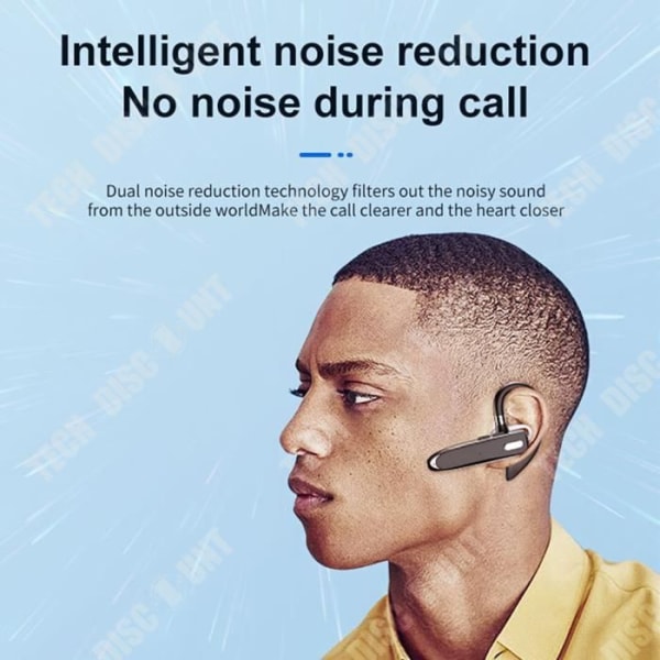 TD® Universal Business Ear trådlöst Bluetooth-headset med laddningsfack för ett öra Power Display