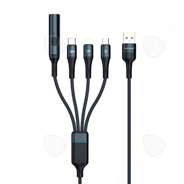 C Sytytin 120w 8A sytytin USB autolataus puhelimelle laturin salama 4en1 Tietoliikenneskaala sytyttimelle