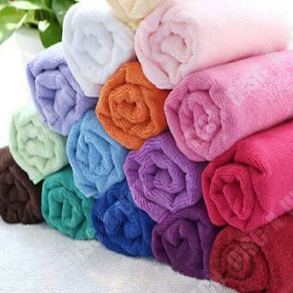 Badhandduk - TD® - 100 stycken - Mikrofiber - 70 x 140 cm - Slumptal Slumpmässig