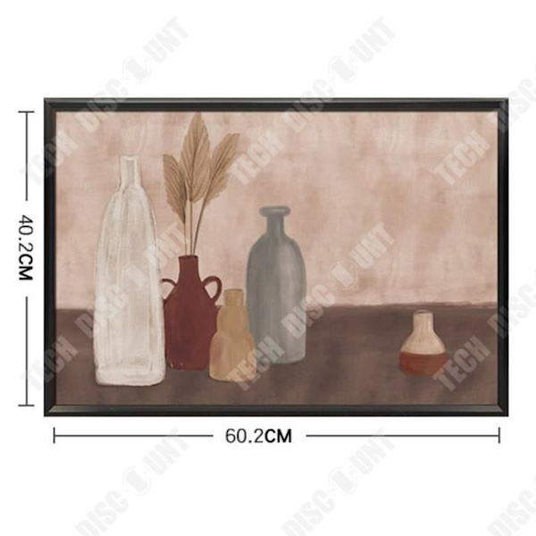 TD® 60*40 CM enkel nordisk retro stil niche maleri dekorativ stue smuk ramme i massivt træ soveværelse maleri