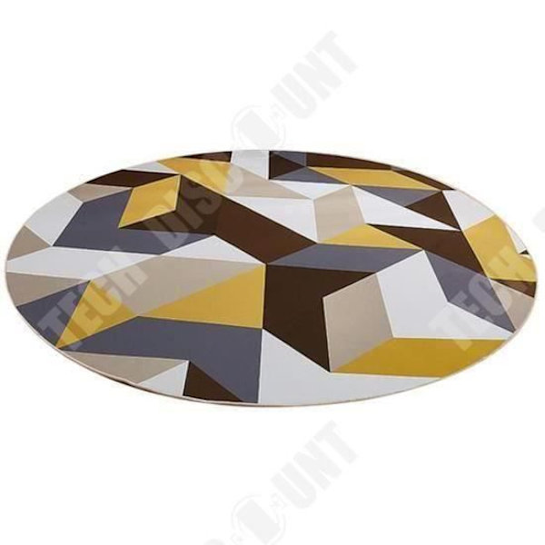TD® Rund matta vardagsrum sovrum 160cm 3D-tryckt matta geometriskt mönster halkfritt geometriskt mönster polyester