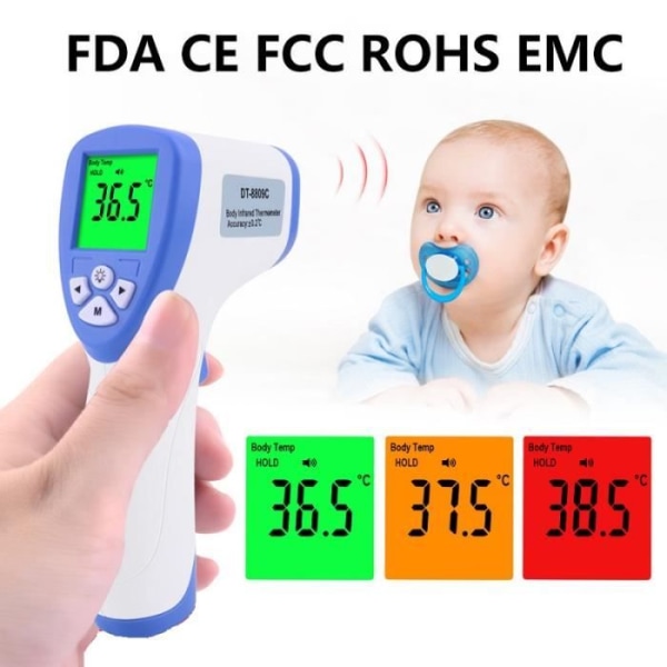 Baby panntermometer Infraröd termometer för feber, 3-i-1 medicinsk termometer för barn och vuxna