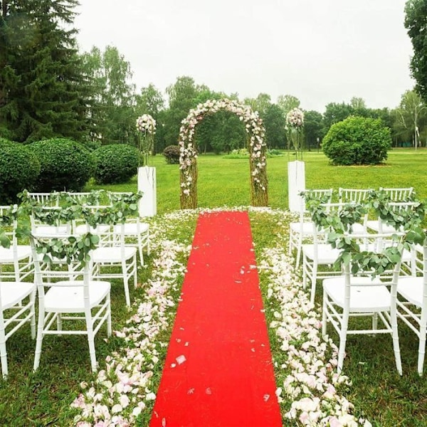 TD® XICHAO - 15m x 1m Engangs Rødtæppe Rulle i Polyester til Bryllup Fest Ceremoni Hollywood Fester