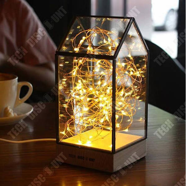 TD® Fire tree pengar blom bordslampa Nordisk geometri blomma sovrum liten heminredning hantverk present bordslampa