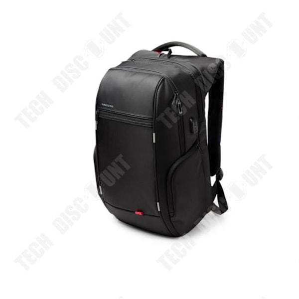 TD® 15,6” Lyx Notebook-ryggsäck Svart Extern USB-laddning för män