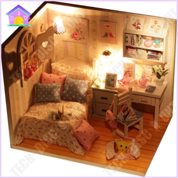 TD® DIY litet hus enkel montering modell litet hus pedagogisk leksak hus  docka prinsessa rum flickvän present 4591 | Fyndiq