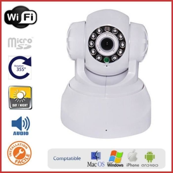 Motoriserad roterande IP-kamera inomhus, WIFI, Topp