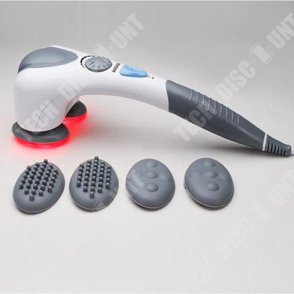 Multifunktionell Elektrisk Massör - TECHDISCOUNT - Dophins Massagepinne - Varmkompress - Krossvit