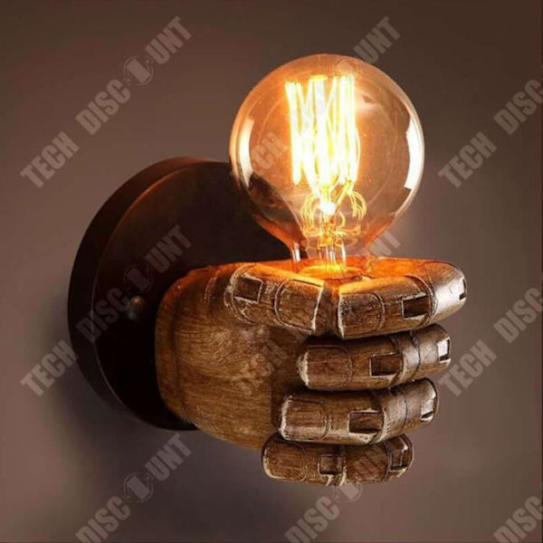 TD® Vägglampa vänster Retro Style Resin Fist Bar Restaurang Café Dekoration