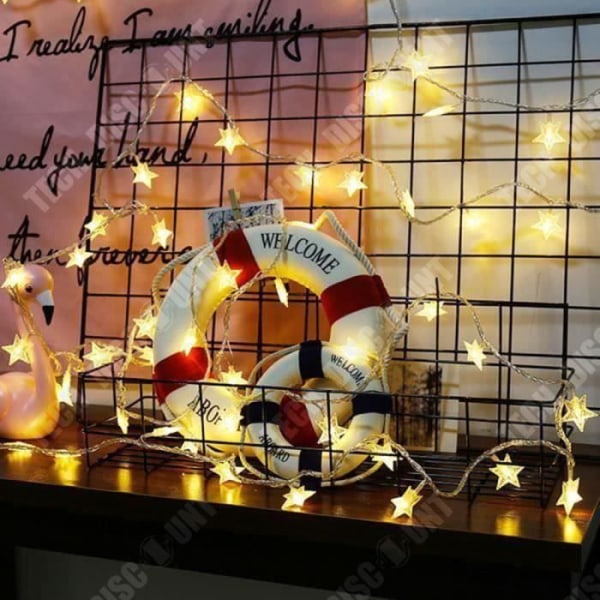 TD® Christmas LED String Lights Stars Warm White Lighting Dekorativa ljus för julfest 6M 40LEDs Bo06543