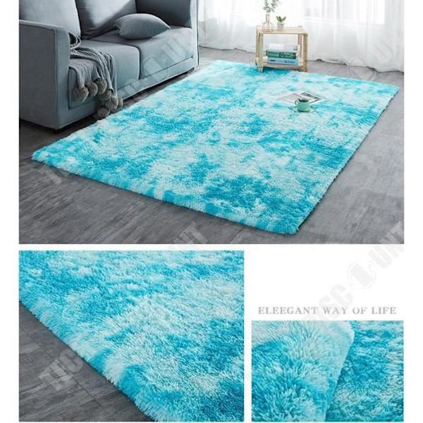TD® GOGOLOVING Shaggy Vardagsrumsmatta 120 x 200cm Blå