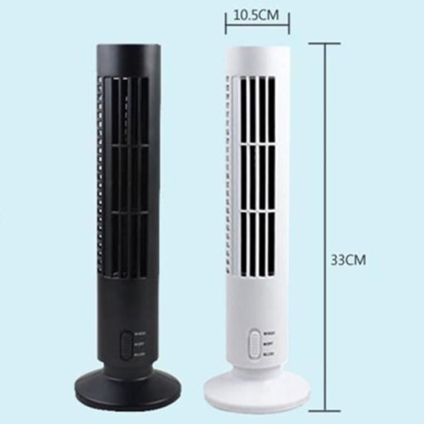 LCC® Portable Silent USB Clip-on Fläkt Varmluft Hem Luftkonditionering Uppvärmning Cool Air Kontor Vinter Sommar - Svart