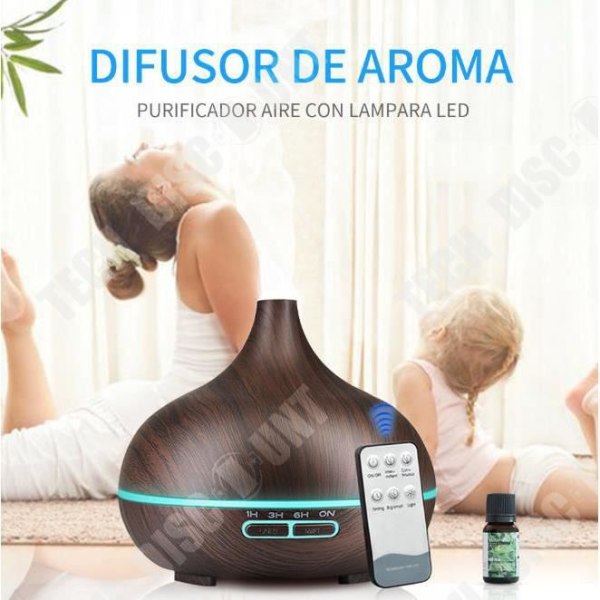 TD® Farvet aromaterapi maskine farveændring air purifier ultrasonisk USB husholdnings stille fjernbetjening luftfugter