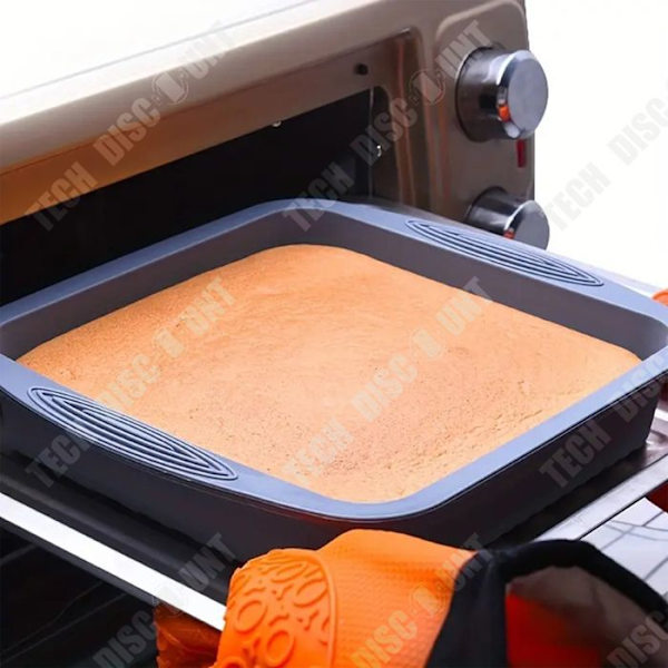 Silikone kageform 26x25.5x5cm Rektangulære Non-stick forme til kager Bagning Hjemmelavet Bageri Kageform