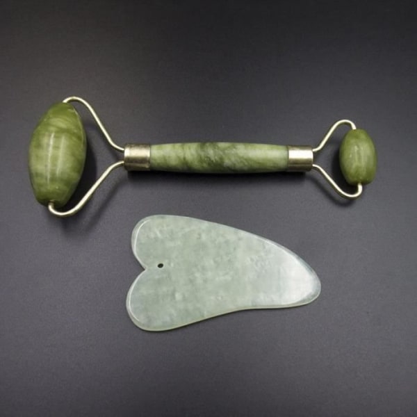 Jade Roller och Gua Sha Set Jade Roller Massager Skin Roller Bantningsverktyg för ditt ansikte