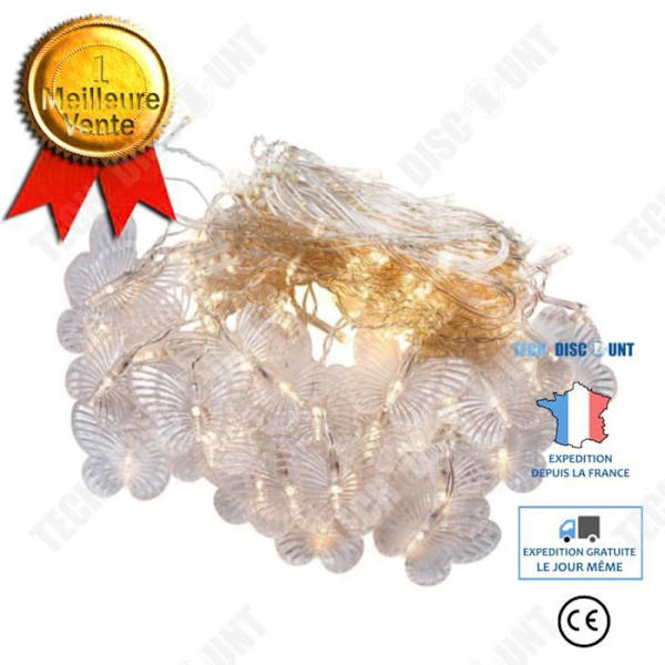 TD® Multicolor Butterfly String Lights LED Fairy Lights Belysning Dekoration Gardinljus för festival jul -vit