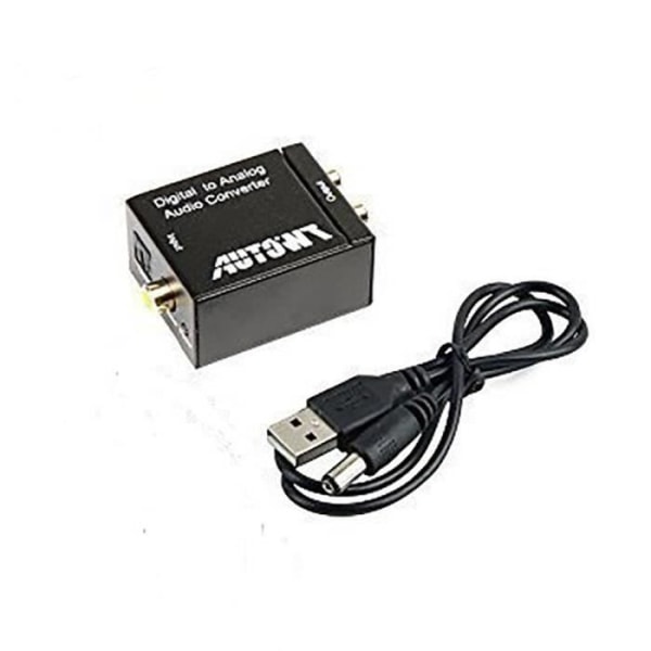 Ljudkonverterare - JL - A640N - Toslink till RCA - Digital till Analog - 3,5 mm Svart