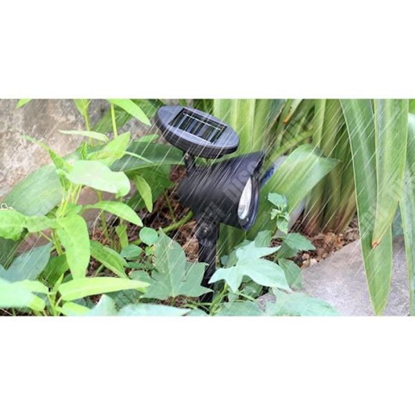 TD® Solarlampe LED lyse lampe udendørs belysning IP44 sort have terrasse tilbehør til vandtæt belysning
