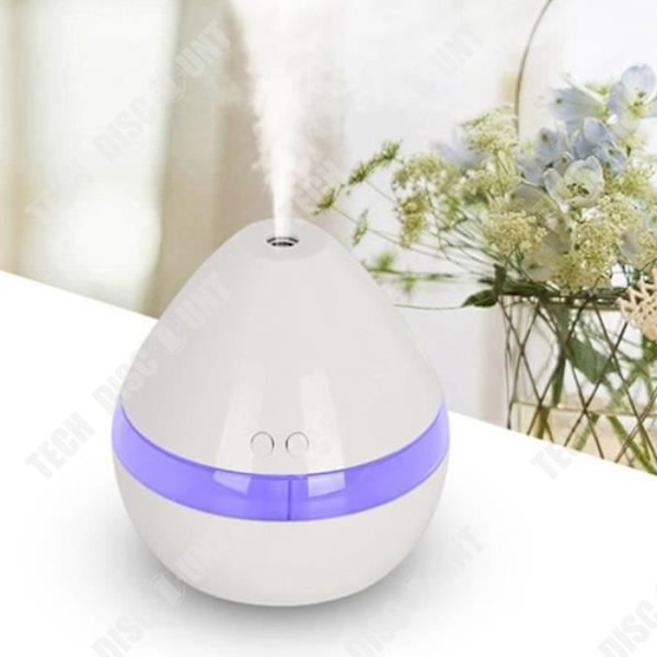 TD® Dubbelknapp USB Aroma Diffuser med Nattljus Mini Desktop Luftfuktare Hemmakontor Bil Luftfuktare