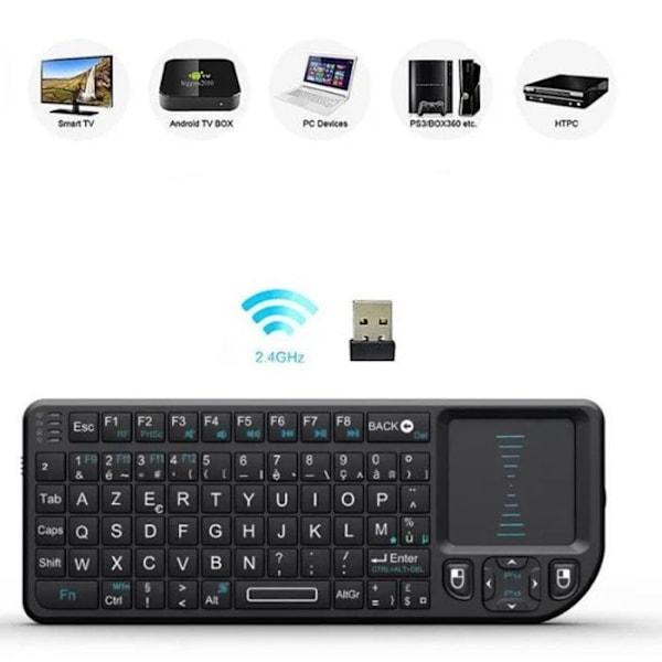 Trådlöst tangentbord - LCC - Modell 152 - Touch - Laddningsbart - Automatiskt standbyläge