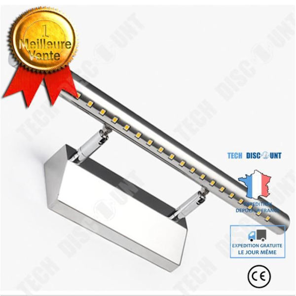 TD® 5050SMD Væglampe til badeværelse med spejl - 21 LED - Rustfrit stål - 5W
