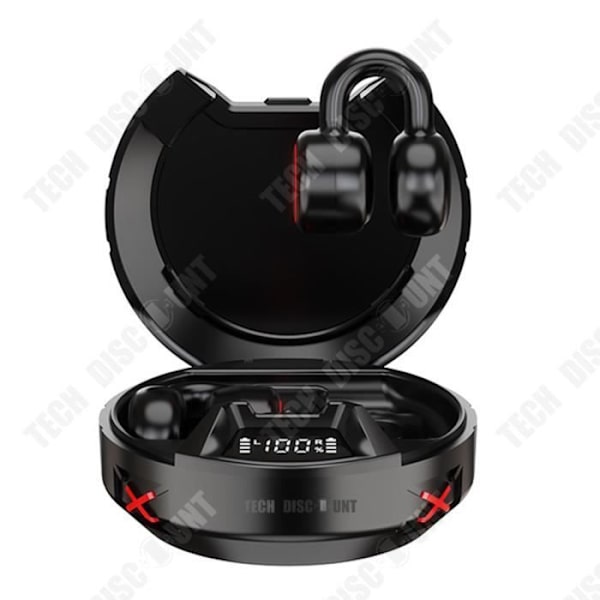 TD® Bluetooth 5.0 Ørepropper med klips Smart digital skærm Lang batterilevetid Støjreduktion Headset
