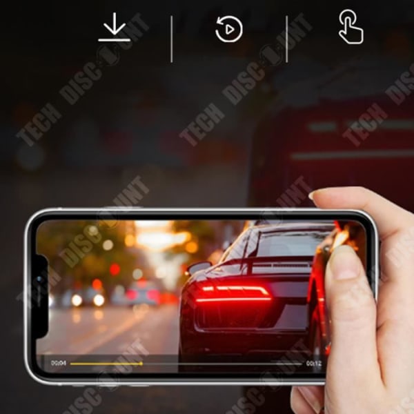 TD® Bilkamera uden skærm Intelligent APP kontrol 270° roterende Loop optagelse Indbygget kamera