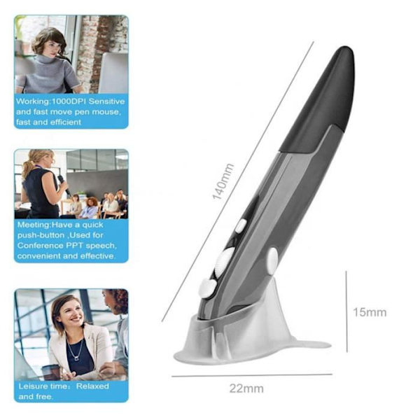 Trådlös mus - TD® - Vertikal modell - Ergonomisk - Tyst - Uppladdningsbar
