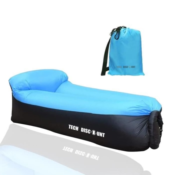 Luftfylld Hängmatta Vattentät Lång Fällstol Uppblåsbar Soffa/Förvaringsväska/Camping Pool Strand Trädgård Blå/Utomhus
