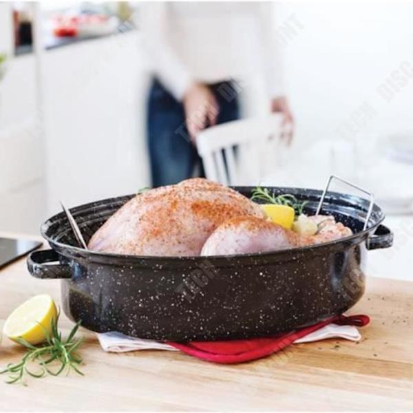 TD® Stock Pot Kokkärl Tillbehör Matlagning Varmrätt Ångkokare Svart Emalj Stål Non-Stick beläggning