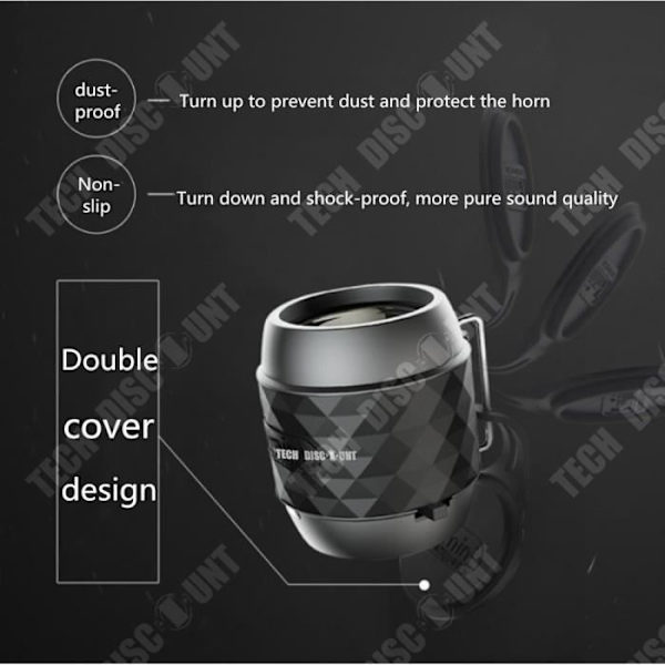 Bluetooth-högtalare - TD® - Portabel - Ljus - Kraftfull - Kompakt - Trådlös - Blå Blå